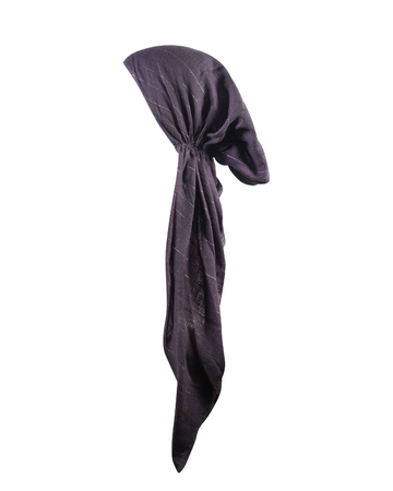 Revaz HS508V Plum Lurex Lines Adjustable Pre-Tied Bandanna with Velvet Grip myselflingerie.com